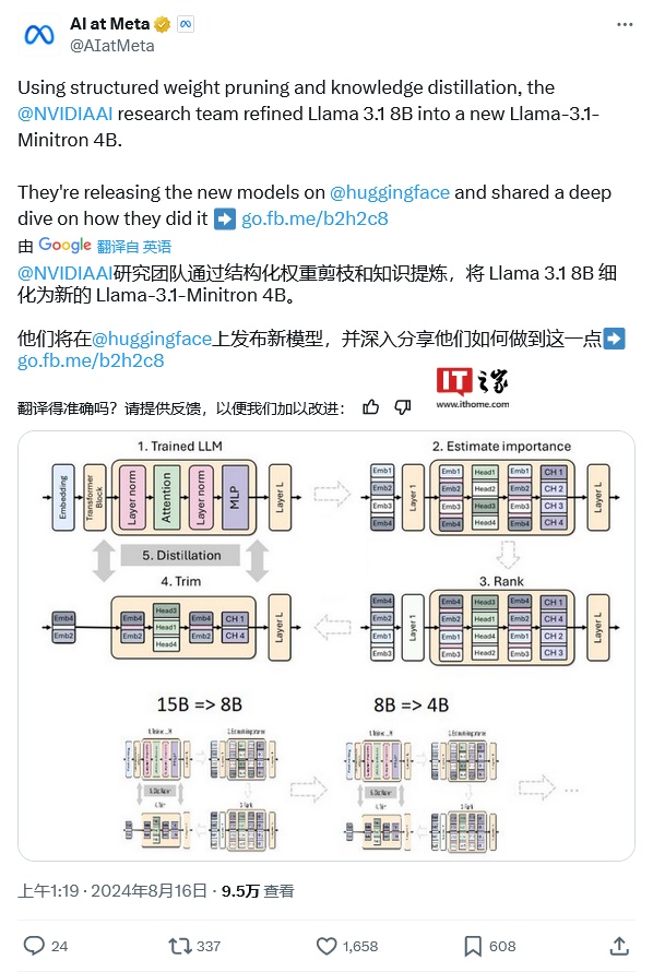 小而强大nvidia通过剪枝蒸馏技术推出