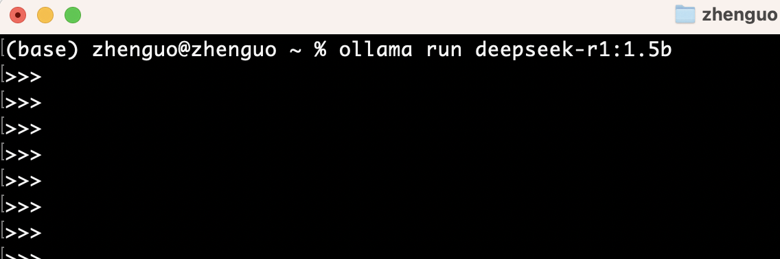 Ollama软件启动deepseek-r1界面